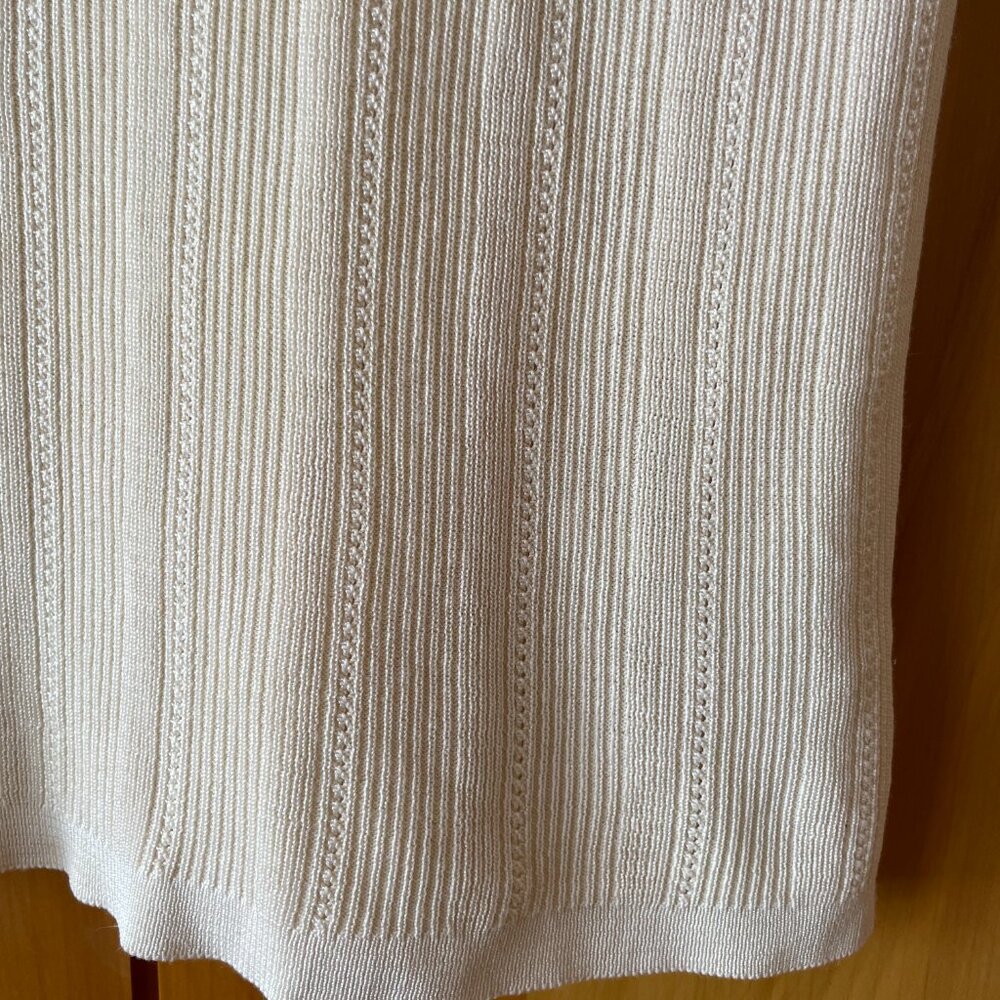 Jessica Cream Ribbed Knit Tank Top - Picture 2 of 5